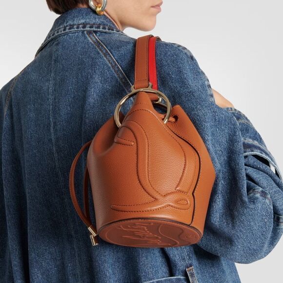 Christian Louboutin By My Side embellished textured-leather bucket bag - Picture 4 of 14